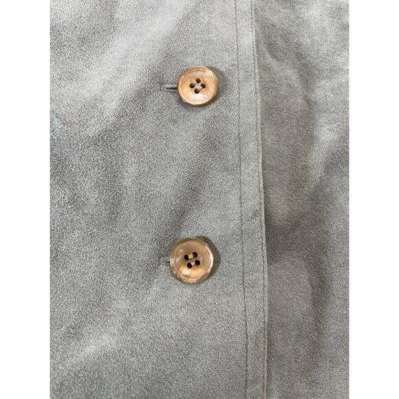 Abe Schrader Vintage 70s Gray Ultra Suede Blazer Jacket Size 8 Women’s ILGWU - Picture 6 of 10